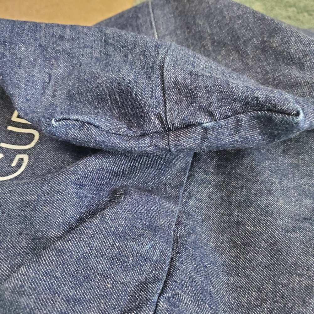 Guess Denim Large Shopping Beach Pool Tote Diaper Bag Boxed Bottom - Picture 7 of 8